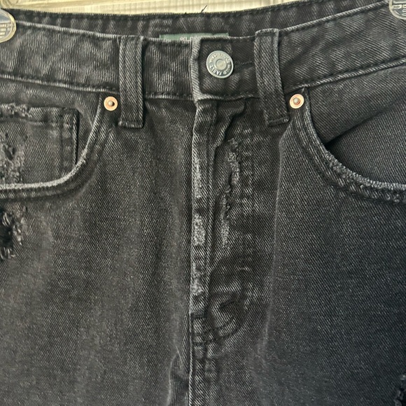 Wild Fable Black Distressed Ultra High Waisted Denim Jean Cutoff Short Size 2 - Picture 7 of 8
